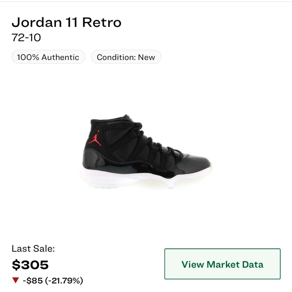 Jordan 11 72-10